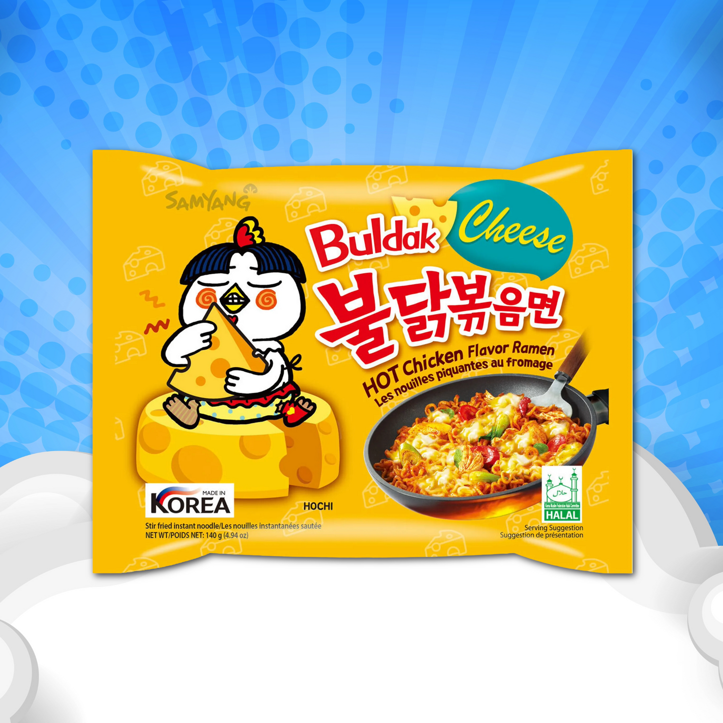 Samyang Buldak Instant Nudeln Gelb Scharfes Huhn Käse Hot chicken cheese 140 g (SÜDKOREA)