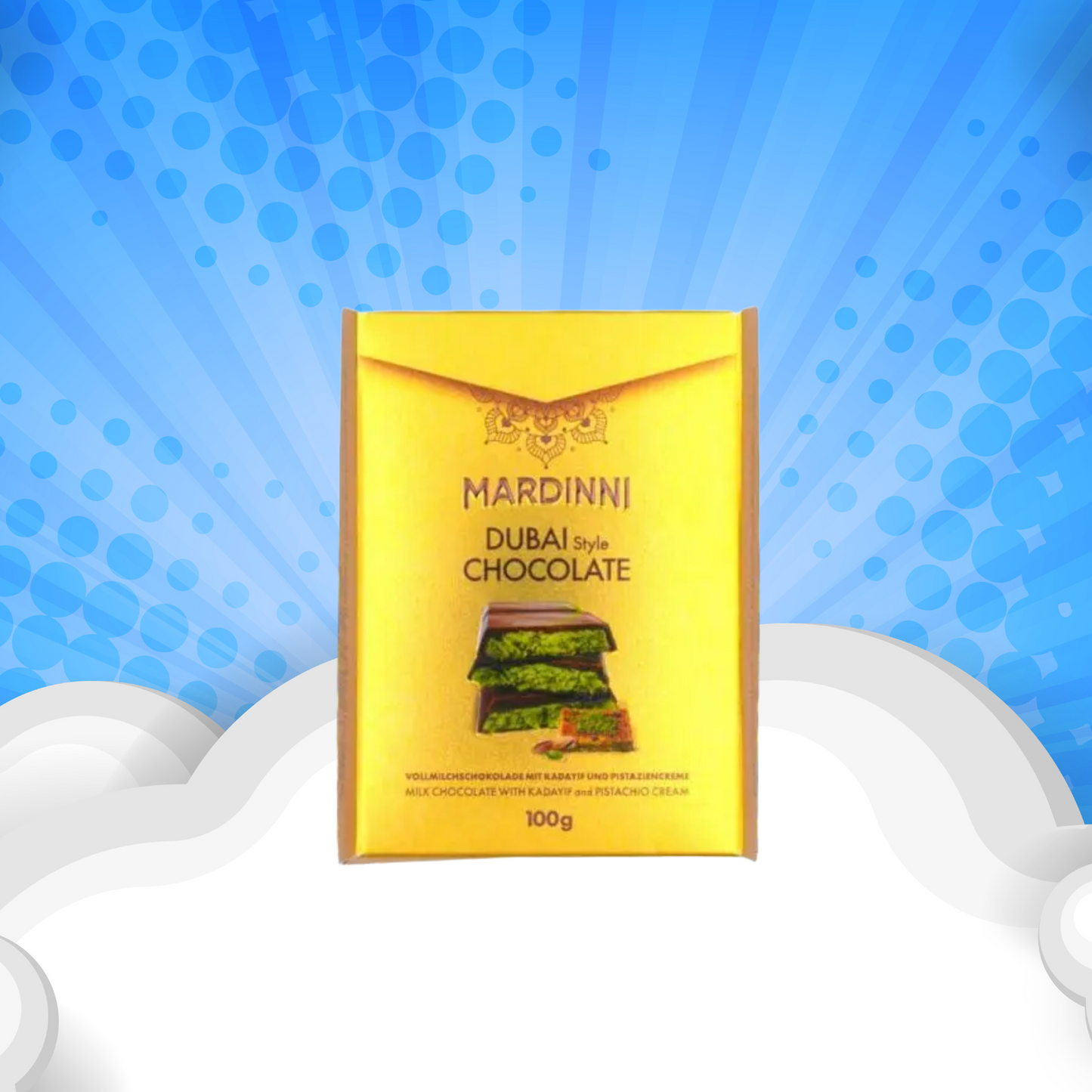Mardinni Dubai Chocolate – Premium Schokolade mit Pistaziencreme & Kadayif – 100 g (TÜRKEI)