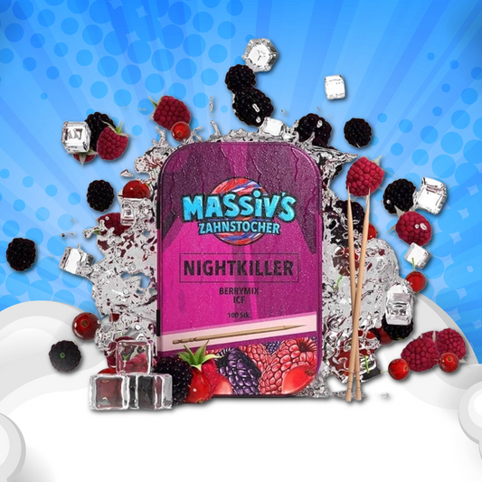 Massivs Zahnstocher Nightkiller BerryMix Ice – 100 Stück